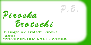 piroska brotschi business card